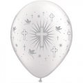 Cross and Doves 11 inch  Latex Balloons