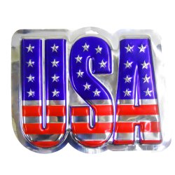 USA  Metallic Wall Plaque - 3 pack