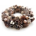 Decorative Wreath - 12.5" Holiday Wreath Winter Frost 