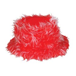 Furry Bucket Hat (Red)