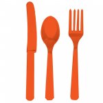 24 Assorted Heavy Duty Plastic Cutlery Set