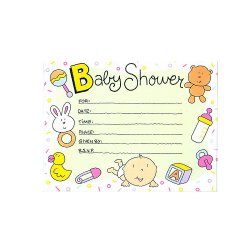 Baby Shower Invitations - 16 Cnt.