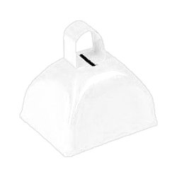 12 White Cowbells Weddings Bells