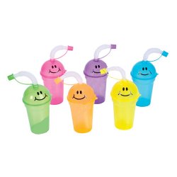 Smile Face Sipper Cup 6.25 in (1 Dozen)