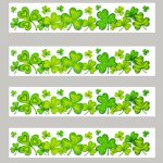 St. Patrick's Window Border  - Clover 2pk