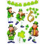 St. Patrick's Static Window Cling - Assorted Designs - 3 Pk