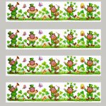 St. Patrick's Window Border - Gold / Leprechaun - 2pk