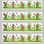 St. Patrick's Window Border - Gold / Leprechaun - 2pk