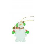 Resin Snowman Snowflake Ornament One Dozen