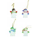 Resin Snowman Snowflake Ornament One Dozen