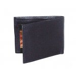 Black Bi-Folding Leather Wallet
