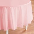 Pink Round Plastic Tablecover 