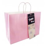 12 Jumbo Pink Gift Bags w/ Tissues - (1dz. Total)