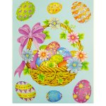 Easter Window Cling - 6pk - Metallic