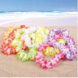 12 Hawaii Luau Party Leis - 36" Length in Assorted Colors