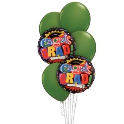 Graduation Balloon Bouquet - Green