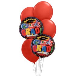 Graduation Balloon Bouquet - Red