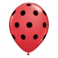 Ladybug Dots 11" Printed Latex Balloon (6 Pk)
