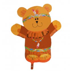 Thanksgiving Indian Bear 30" Mylar Balloon