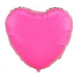 Metallic Fuchsia 18"in. Heart Foil Balloon