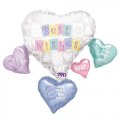 Supershape Wedding Hearts Foil Balloon - 33" x 30" Mylar