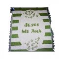 Jesus Me Ama 2 Layer Mini Throw Blanket