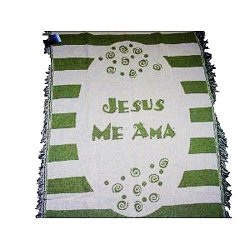 Jesus Me Ama 2 Layer Mini Throw Blanket