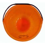 Large Halloween Pumpkin Bucket - Orange Plastic Candy Pail