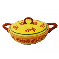 Bella Casa Autumn Leaf Serving and Casserole Bowl