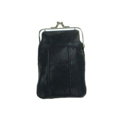 Black Leather Cigarette Case w/ Metal Frame