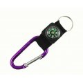 Keychain Utility Carabiner w/ Compass Strap (Not for Climbing) (Purple)