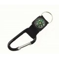 Keychain Utility Carabiner w/ Compass Strap (NOT FOR CLIMBING) - BLACK