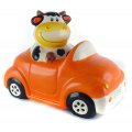 Cow in Car - Animal Piggy Bank