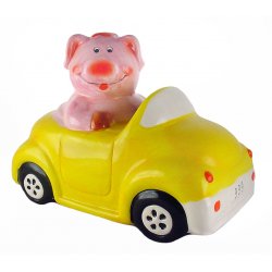 Pig in Car - Animal Piggy Bank