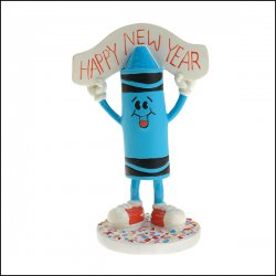 Crayola "Happy New Year" Collectible Crayon Figurine