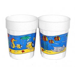 Ocean Scene Life Plastic Drinking Cups 16oz - 12 Cnt.