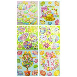 Easter Window Cling - 6pk - Metallic