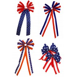 Patriotic Bow Set of 4