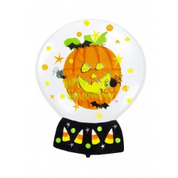 Insider Pumpkin Snow Globe Halloween Balloon