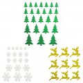 Christmas Stickers - Set of 3 Holiday Foam Glitter Decorations