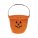 Medium Halloween Pumpkin Bucket - Orange Plastic Candy Pail