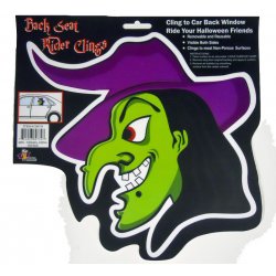 Back Seat Rider Window Clings - Halloween Witch Decor