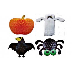 Halloween Honeycombs- 4pc. Hanging Decorations