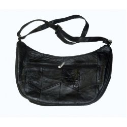 Black Genuine Leather Shoulder Purse