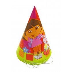 Dora Star Catcher Birthday Party Hats - 8 Count