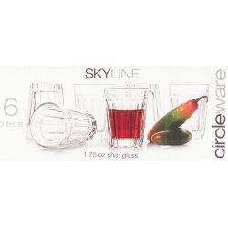 CircleWare SKYLINE 6pc. 1.75oz. Shot Glass Set