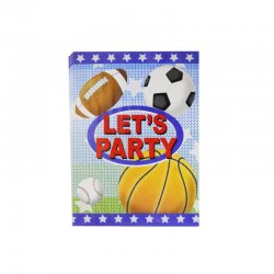 Party Invitations "All Sports" - 8 cnt