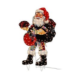 44" Santa Lawn Figure -Cleveland Browns - NFL Lawn Decoration