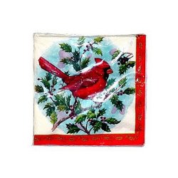 Holiday Winter Cardinal Paper Napkins - 192 Cnt.