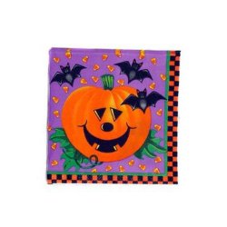 Halloween Party Napkins - Jack O'Lantern & Bats" 20 cnt